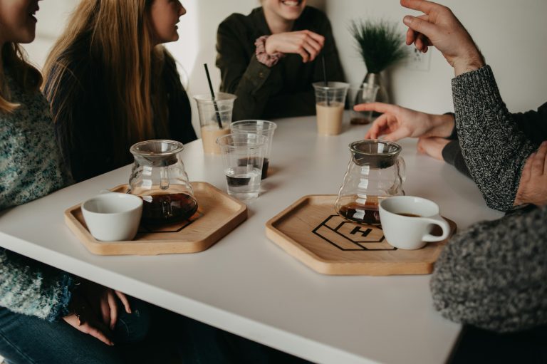 Group order in cafe, eatery club